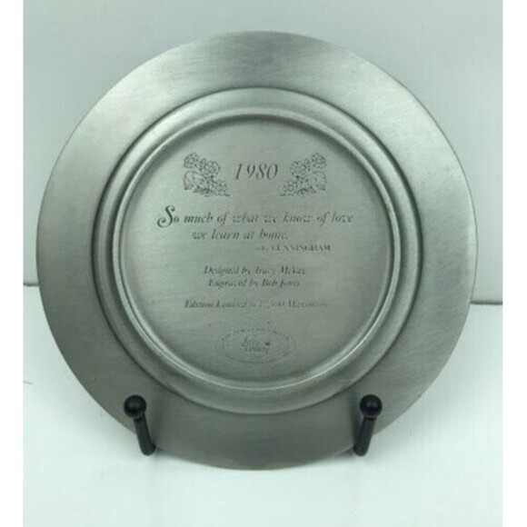 Hallmark 1980 Little Gallery Collection Fine Pewter Decorative Plates - USA Made - Picture 2 of 3